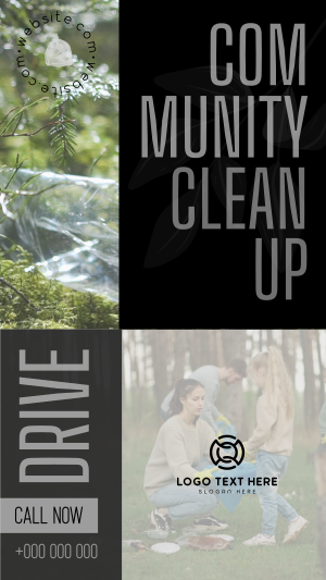 Community Clean Up Drive Instagram story Image Preview
