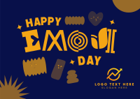 Emoji Day Blobs Postcard Image Preview