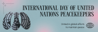 Minimalist Day of United Nations Peacekeepers Twitter Header Design