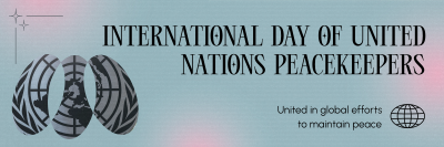 Minimalist Day of United Nations Peacekeepers Twitter header (cover) Image Preview