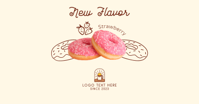 Strawberry Flavored Donut  Facebook ad Image Preview