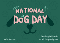 National Dog Day Postcard Image Preview