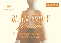 Black Friday Minimalist Promo Postcard Image Preview