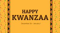 Kwanzaa Pattern Facebook event cover Image Preview