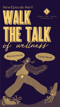 Walk Wellness Podcast YouTube Short Design