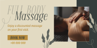 Relaxing Massage Therapy Twitter Post Image Preview