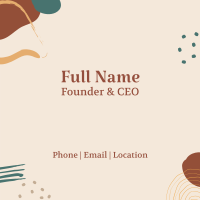 Organic Abstract Business Card Design