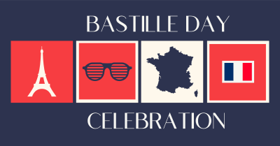 Tiled Bastille Day Facebook ad Image Preview