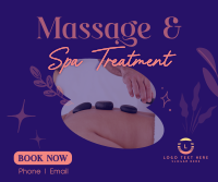Massage and Spa Wellness Facebook Post Design