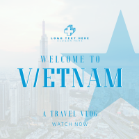 Vietnam Cityscape Travel Vlog Instagram Post Design
