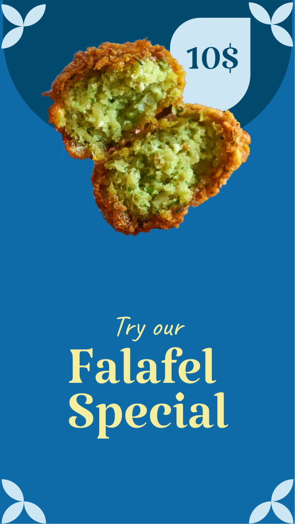 Restaurant Falafel Special  Instagram Story Design Image Preview