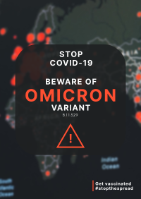 Beware Of Omicron Flyer Image Preview