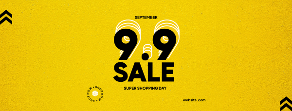 Super Shopping 9.9 Facebook Cover Design Image Preview