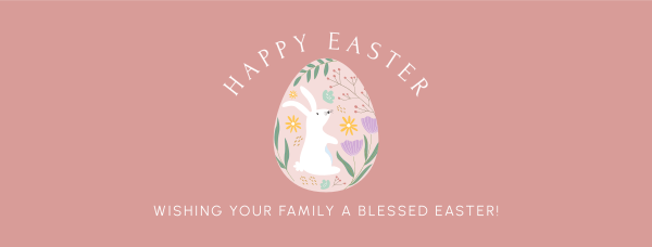 Decorative Easter Egg Facebook Cover Design Image Preview