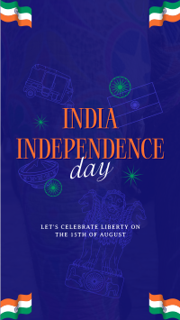India Independence Symbols YouTube Short Design