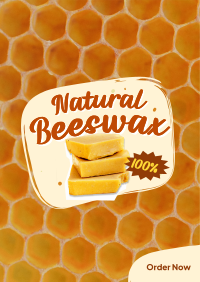 Pure Natural Beeswax Poster Design