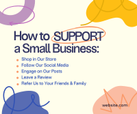 Support Small Business Facebook Post Preview