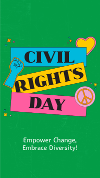 Bold Civil Rights Day Stickers TikTok video Image Preview