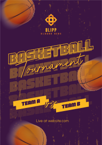 Basketball Game Tournament Poster Image Preview