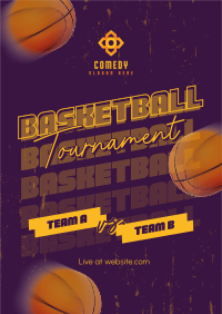 Basketball Game Tournament Poster Image Preview