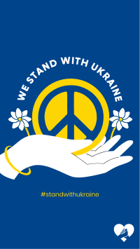 Ukraine Peace Hand Facebook Story Design