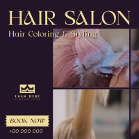 Hair Styling Salon Instagram Post Design