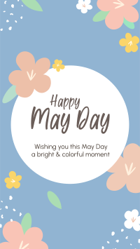 Happy May Day Flowers Instagram Story Design