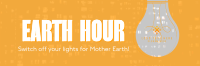 Earth Hour Light Bulb Twitter Header Design
