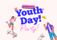 Youth Party Postcard Design