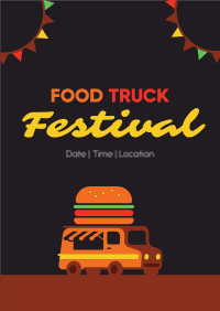 Festive Food Truck Flyer Image Preview