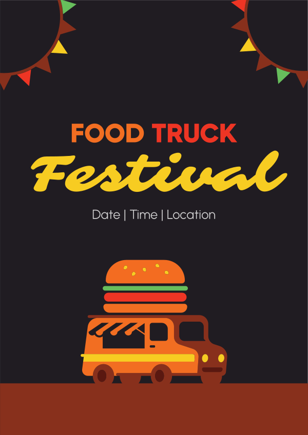Festive Food Truck Flyer Design Image Preview