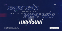 Super Sale Weekend Twitter Post Design