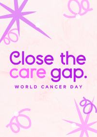 Swirls and Dots World Cancer Day Flyer Image Preview