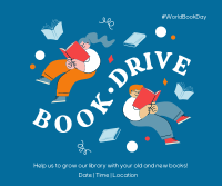 Donate Books, Fill Hearts Facebook Post Design