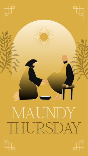 Maundy Thursday Washing of Feet Instagram story Image Preview