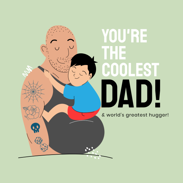 Coolest Dad Instagram Post Design