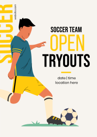Soccer Tryouts Poster Image Preview