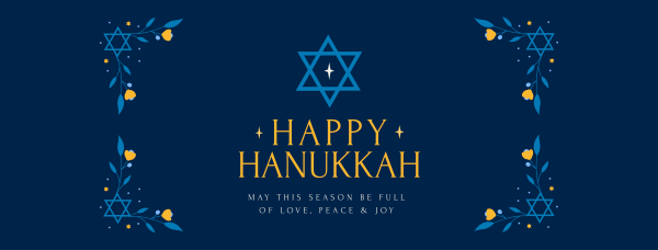 Hanukkah Festival Facebook Cover Design Image Preview