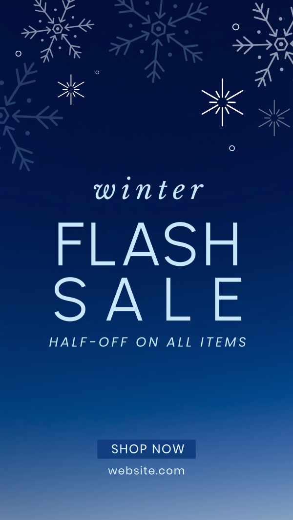 Winter Flash Sale Instagram Story Design Image Preview