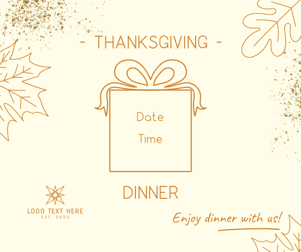 Thanksgiving Dinner Party Facebook Post Design Image Preview