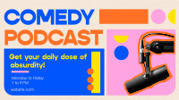 Daily Comedy Podcast Facebook Event Cover Design