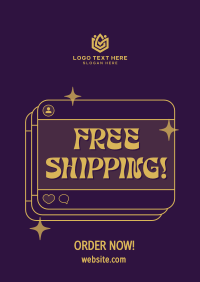 Quirky Shipping Delivery Poster Design