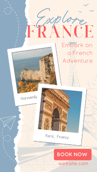 French Adventure Facebook Story Design