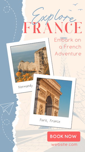 French Adventure Facebook story Image Preview