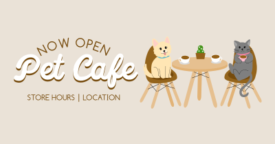 Pet Cafe Opening Facebook ad Image Preview