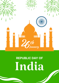 Indian Republic Day Landmark Poster Design