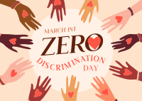 Zero Discrimination Day Celeb Postcard Design
