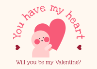 Valentine's Heart Postcard Design