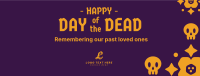 Cute Day of the Dead Pattern Facebook cover Image Preview