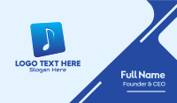 Blue Gradient Musical Note Business Card Image Preview